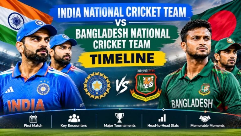 India National Cricket Team vs Bangladesh National Cricket Team Timeline